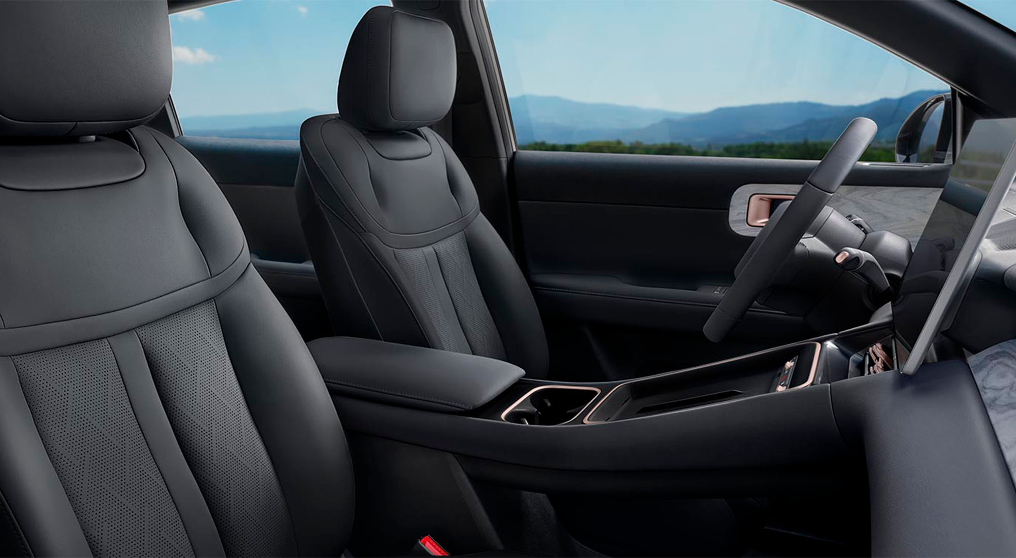 Captiva Híbrida Negro, tapicería en ecocuero