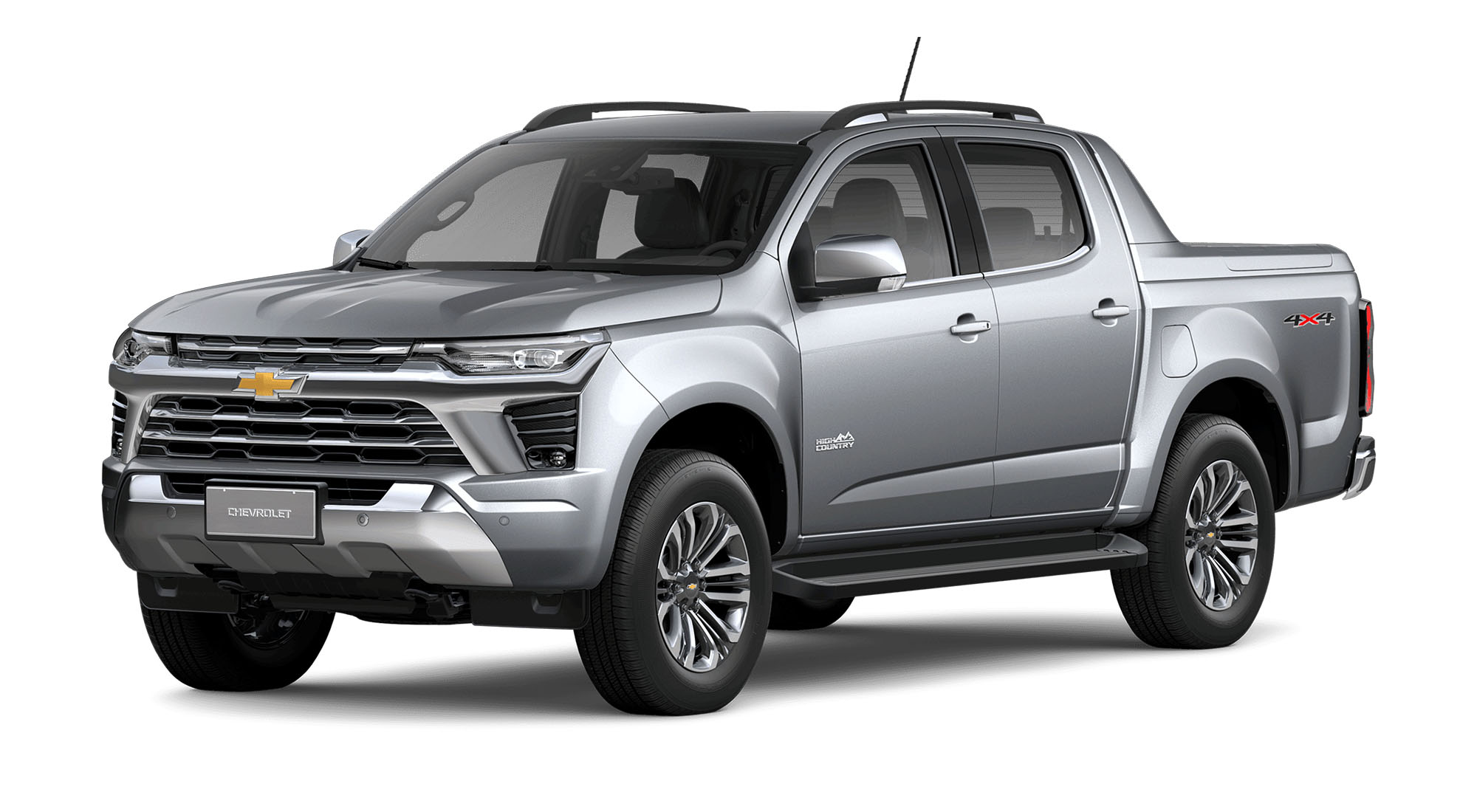 Chevrolet Colorado HC color Plata Tiburóndestacando su diseño pickup